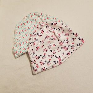 Set of 2 cotton hats size 9 mos